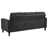 Bowen II Steel Grey 2-piece Upholstered Track Arm Sofa Set - Ornate Home