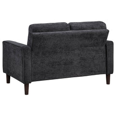 Bowen II Steel Grey 2-piece Upholstered Track Arm Sofa Set - Ornate Home