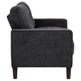 Bowen II Steel Grey 2-piece Upholstered Track Arm Sofa Set - Ornate Home