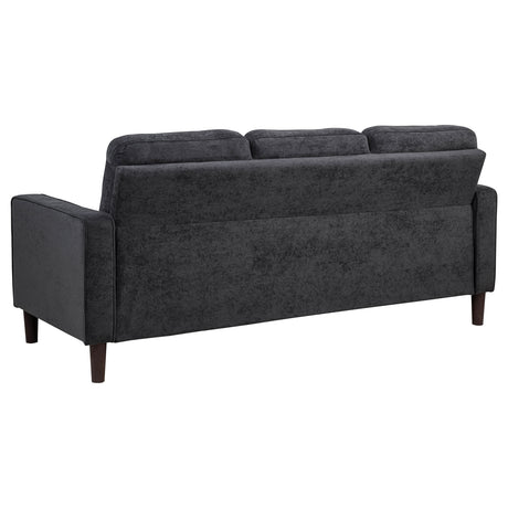 Bowen II Steel Grey 3-piece Upholstered Track Arm Sofa Set - Ornate Home