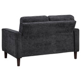 Bowen II Steel Grey 3-piece Upholstered Track Arm Sofa Set - Ornate Home