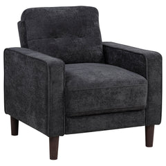Bowen II Steel Grey 3-piece Upholstered Track Arm Sofa Set - Ornate Home