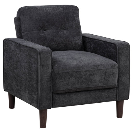 Bowen II Steel Grey 3-piece Upholstered Track Arm Sofa Set - Ornate Home