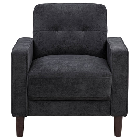 Bowen II Steel Grey 3-piece Upholstered Track Arm Sofa Set - Ornate Home