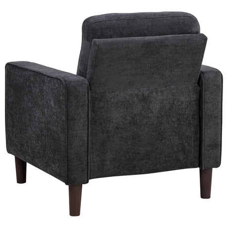 Bowen II Steel Grey 3-piece Upholstered Track Arm Sofa Set - Ornate Home