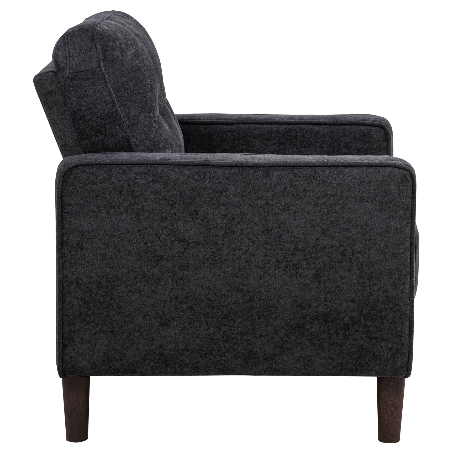 Bowen II Steel Grey 3-piece Upholstered Track Arm Sofa Set - Ornate Home