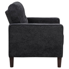 Bowen II Steel Grey 3-piece Upholstered Track Arm Sofa Set - Ornate Home