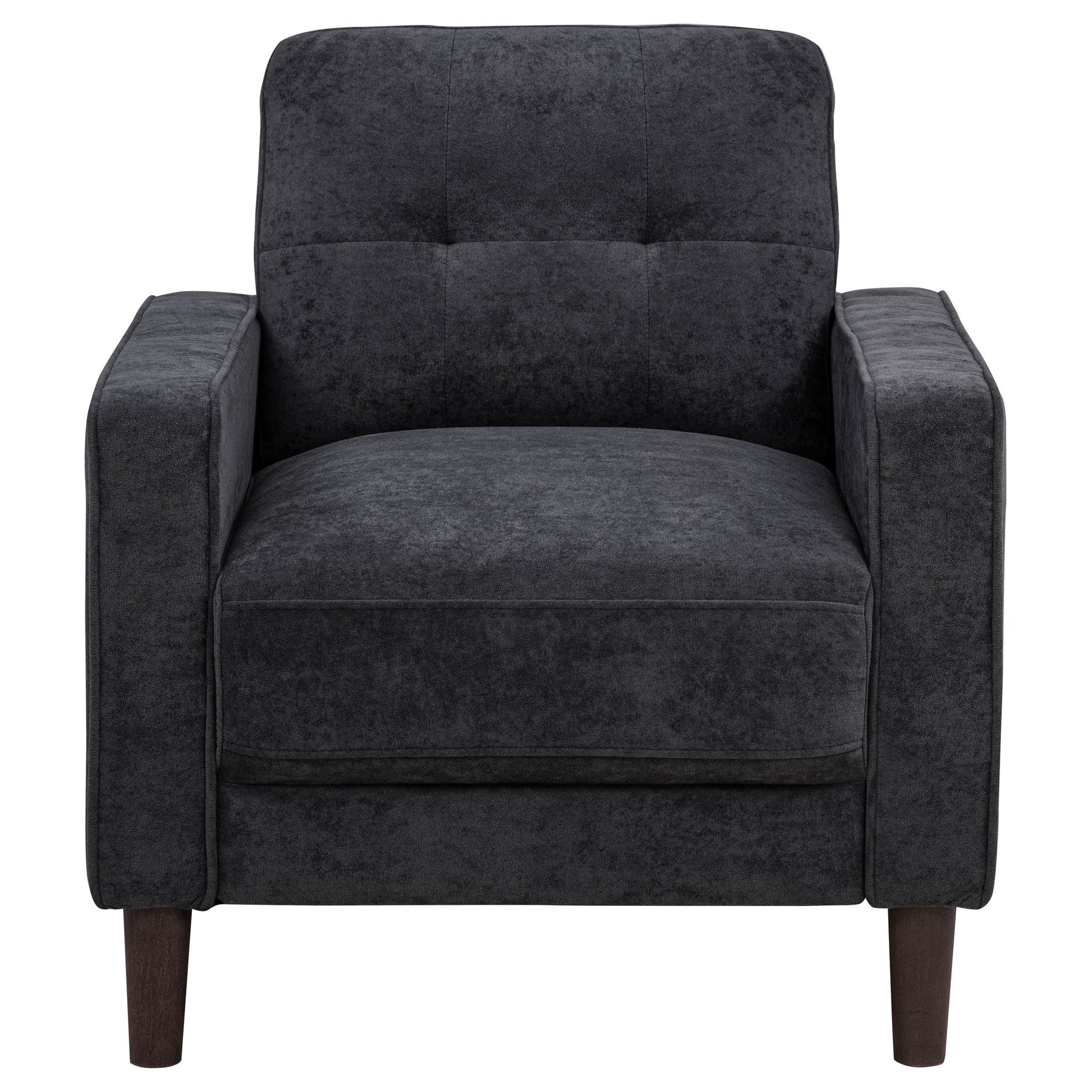 Bowen II Steel Grey Fabric Upholstered Track Arm Chair - Ornate Home