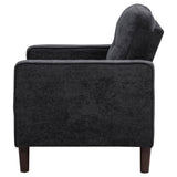 Bowen II Steel Grey Fabric Upholstered Track Arm Chair - Ornate Home