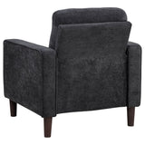Bowen II Steel Grey Fabric Upholstered Track Arm Chair - Ornate Home