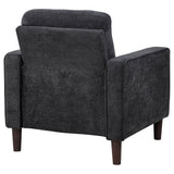 Bowen II Steel Grey Fabric Upholstered Track Arm Chair - Ornate Home