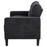 Bowen II Steel Grey Fabric Upholstered Track Arm Loveseat - Ornate Home