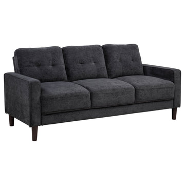 Bowen II Steel Grey Fabric Upholstered Track Arm Sofa - Ornate Home