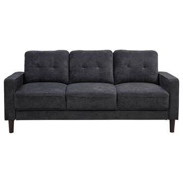 Bowen II Steel Grey Fabric Upholstered Track Arm Sofa - Ornate Home