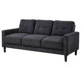 Bowen II Steel Grey Fabric Upholstered Track Arm Sofa - Ornate Home