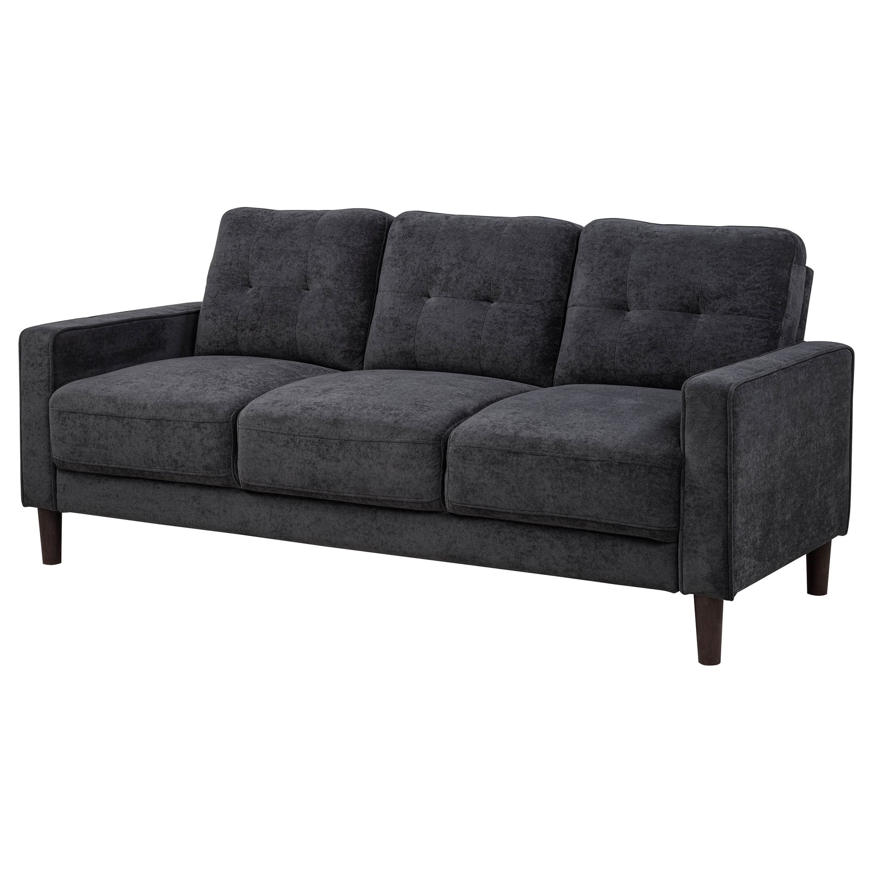 Bowen II Steel Grey Fabric Upholstered Track Arm Sofa - Ornate Home