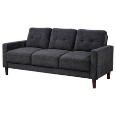 Bowen II Steel Grey Fabric Upholstered Track Arm Sofa - Ornate Home