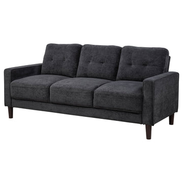 Bowen II Steel Grey Fabric Upholstered Track Arm Sofa - Ornate Home