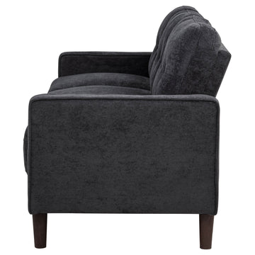 Bowen II Steel Grey Fabric Upholstered Track Arm Sofa - Ornate Home