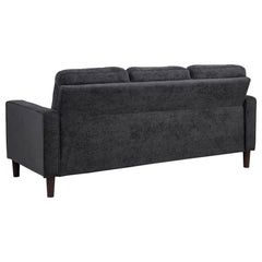 Bowen II Steel Grey Fabric Upholstered Track Arm Sofa - Ornate Home