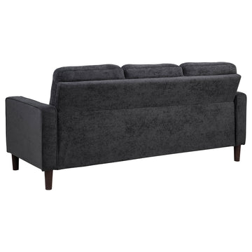Bowen II Steel Grey Fabric Upholstered Track Arm Sofa - Ornate Home