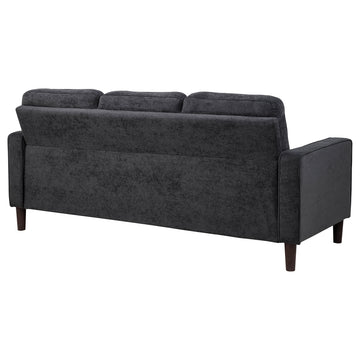 Bowen II Steel Grey Fabric Upholstered Track Arm Sofa - Ornate Home