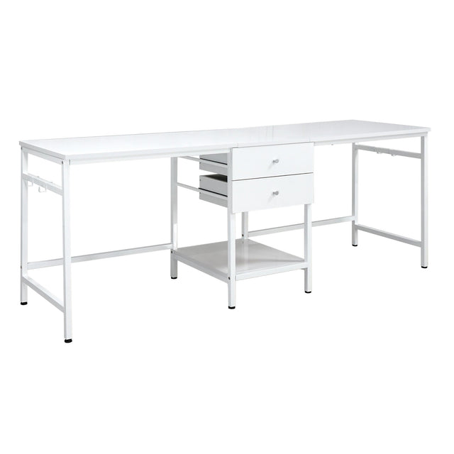 Bowers White High Gloss Writing Desk