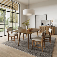 Bowie Chestnut Harvest Dining Table w/ 6 Beck Chairs - Ornate Home