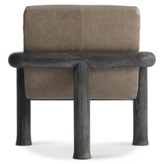 Bowie Tadon Cerused/Beige/Tan Leather Chair - Ornate Home