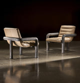 Bowie Tadon Cerused/Beige/Tan Leather Chair - Ornate Home