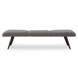 Bowtie Charcoal Fabric Bench - Ornate Home