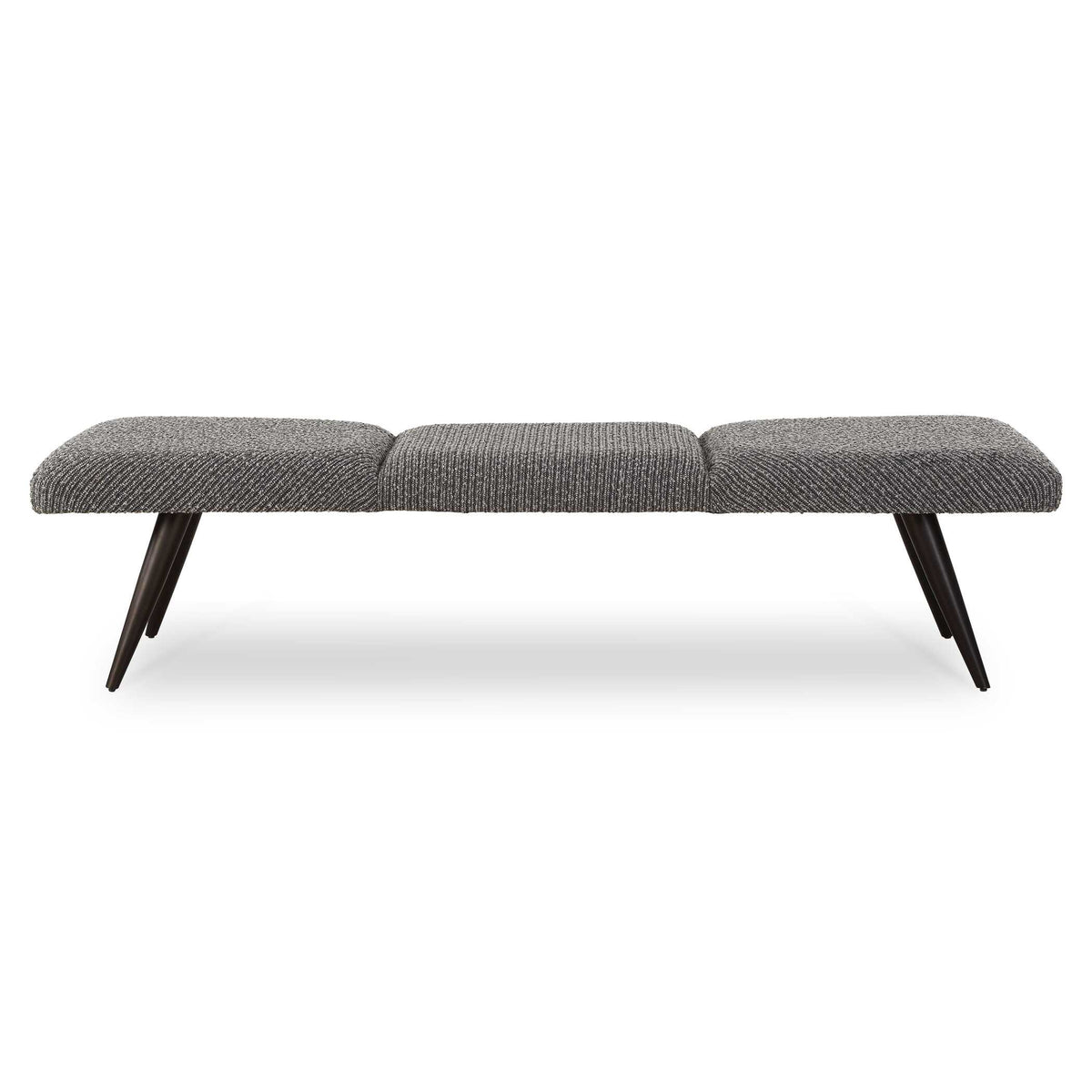 Bowtie Charcoal Fabric Bench - Ornate Home