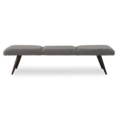 Bowtie Charcoal Fabric Bench - Ornate Home