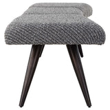 Bowtie Charcoal Fabric Bench - Ornate Home