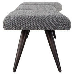 Bowtie Charcoal Fabric Bench - Ornate Home