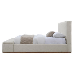 Boxter Beige Queen Bed w/Storage - Ornate Home