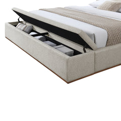 Boxter Beige Queen Bed w/Storage - Ornate Home