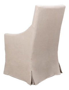 Boyce Beige Skirted Arm Chair - Ornate Home