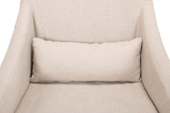 Boyce Beige Skirted Arm Chair - Ornate Home