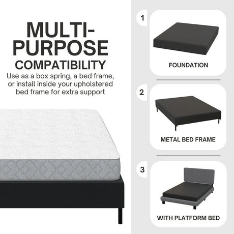Boyd Sleep Omni 2-in-1 Queen Size Metal Foundation - Ornate Home