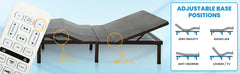 Boyd Sleep Queen Bed Frame Base: Adjustable Zero-Gravity Power Base w/ Massage - Ornate Home