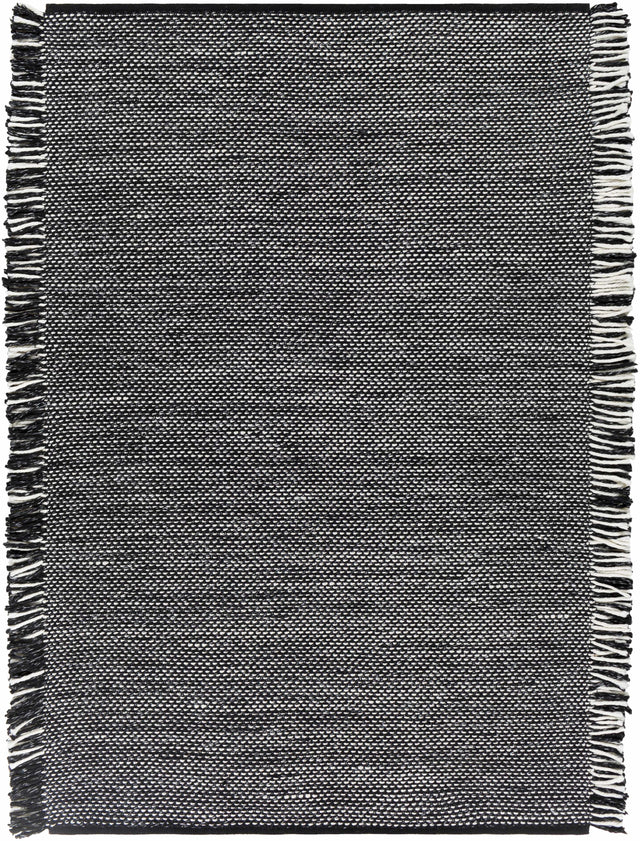 Boyden Black Area Rug with Tassels - Clearance - Ornate Home