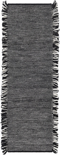 Boyden Black Area Rug with Tassels - Clearance - Ornate Home