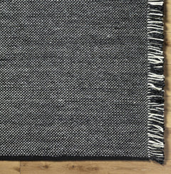Boyden Black Area Rug with Tassels - Clearance - Ornate Home