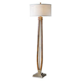 Boydton Bronze/Brown/Woodtone Burnished Wood Floor Lamp - Ornate Home