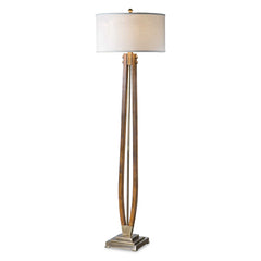 Boydton Bronze/Brown/Woodtone Burnished Wood Floor Lamp - Ornate Home