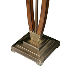 Boydton Bronze/Brown/Woodtone Burnished Wood Floor Lamp - Ornate Home