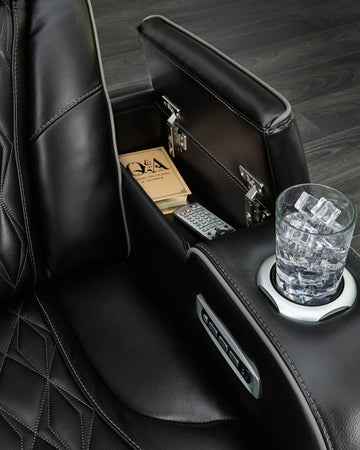 Boyington Black Power Reclining Sofa - Ornate Home