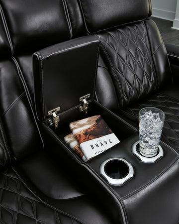 Boyington Black Power Reclining Sofa and Loveseat - Ornate Home