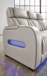 Boyington Gray Power Reclining Loveseat with Console (Online Special Price) - Ornate Home